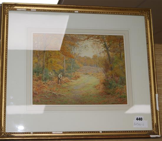 George Marks Foresters in woodland 10 x 13in.